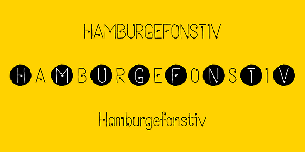 Card displaying Inked Balterm typeface in various styles