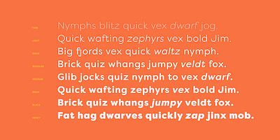 Card displaying Filson typeface in various styles