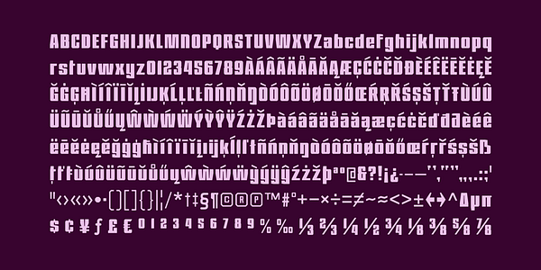 Card displaying Barge typeface in various styles