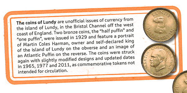 Card displaying Puffin typeface in various styles