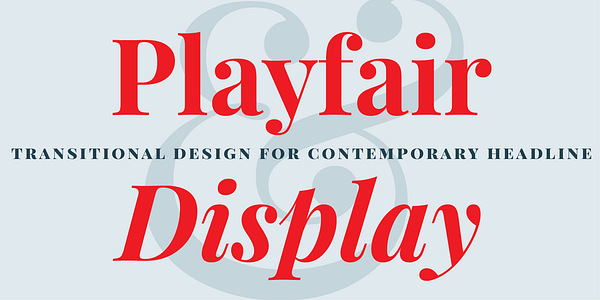 Card displaying Playfair Display typeface in various styles