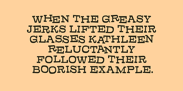 Card displaying Zalderdash typeface in various styles