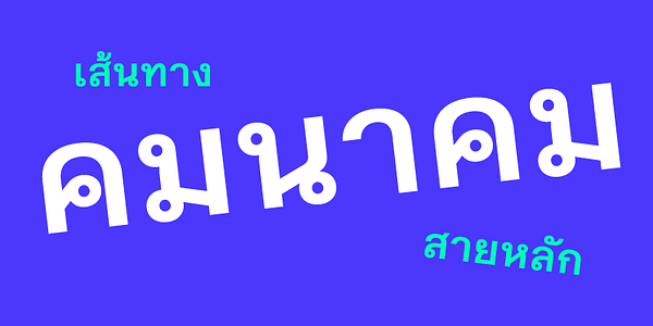 Card displaying Thonglor typeface in various styles