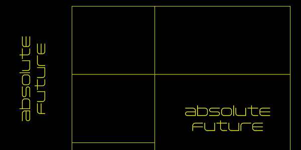Card displaying Tachyon typeface in various styles