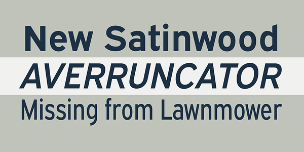 Carte présentant la police de caractères Expressway dans différents styles