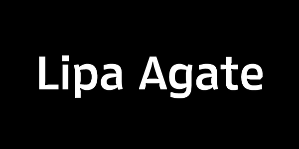 Card displaying Lipa Agate typeface in various styles