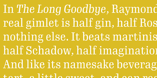 Card displaying Gimlet Micro typeface in various styles