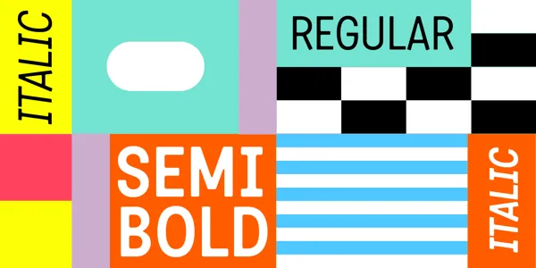 Card displaying Katarine typeface in various styles