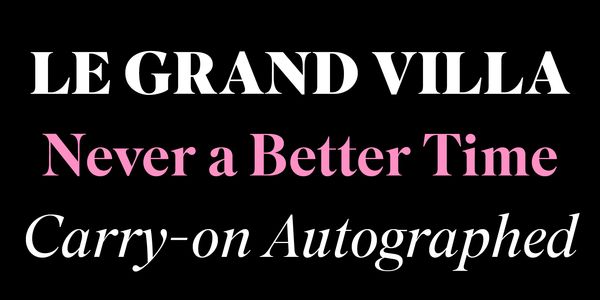 Card displaying Superior Title typeface in various styles