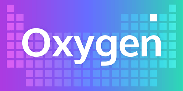 Card displaying Oxygen typeface in various styles