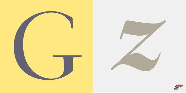 Card displaying PS Fournier typeface in various styles