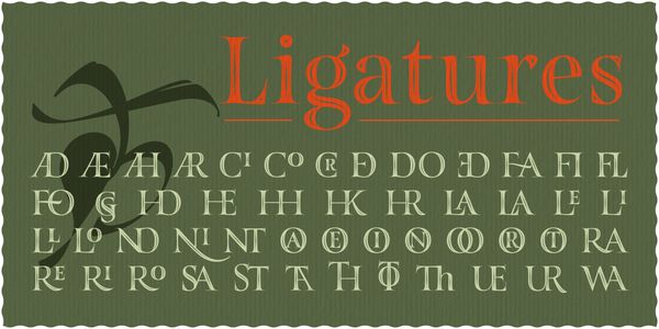 Card displaying Turquoise typeface in various styles
