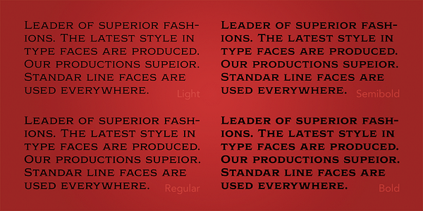 Card displaying Griffon typeface in various styles