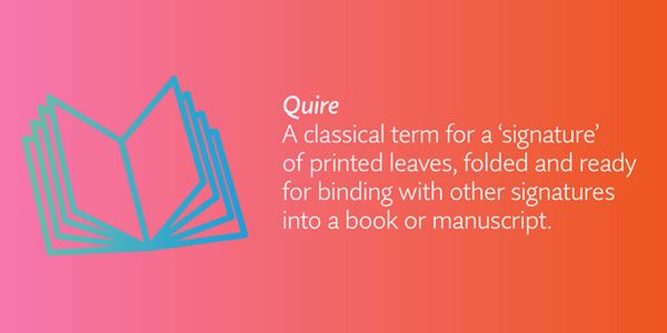 Card displaying Quire Sans typeface in various styles