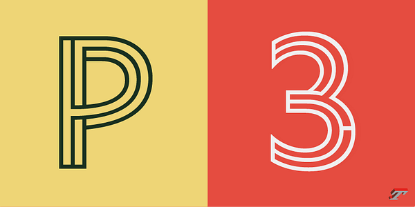 Card displaying Ysans Mondrian typeface in various styles