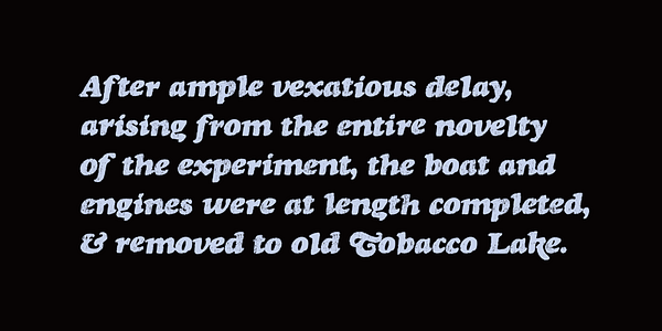 Card displaying Rinse typeface in various styles