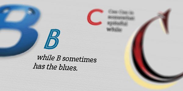 Card displaying Cabrito typeface in various styles