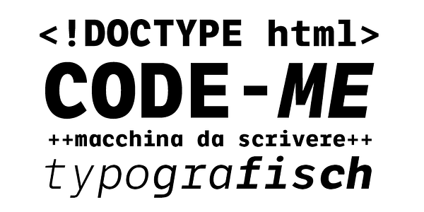 Card displaying LFT Etica Mono typeface in various styles