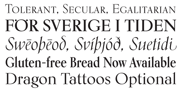 Card displaying Kumlien typeface in various styles
