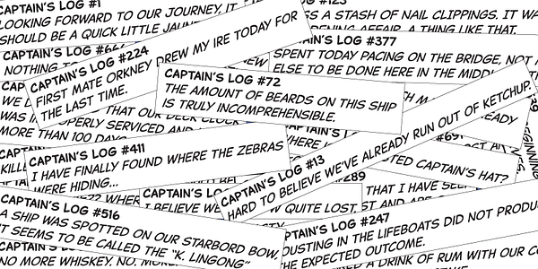 Card displaying Captain Comic typeface in various styles