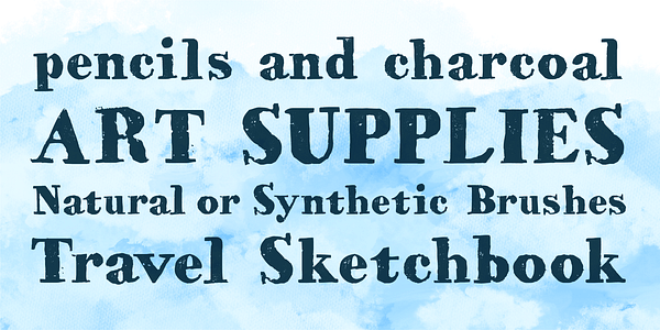 Card displaying HVD Bodedo typeface in various styles