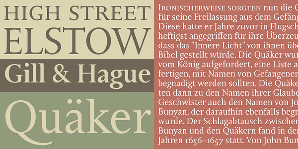 Card displaying Bunyan typeface in various styles