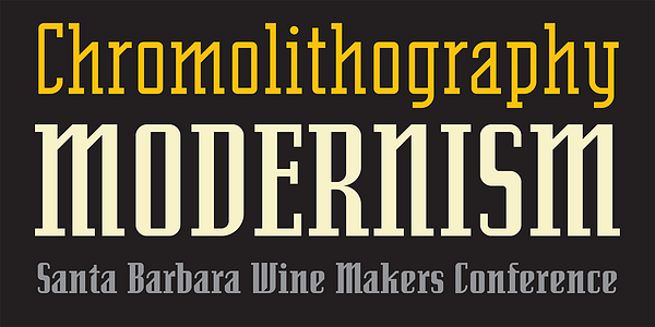 Card displaying Senator typeface in various styles