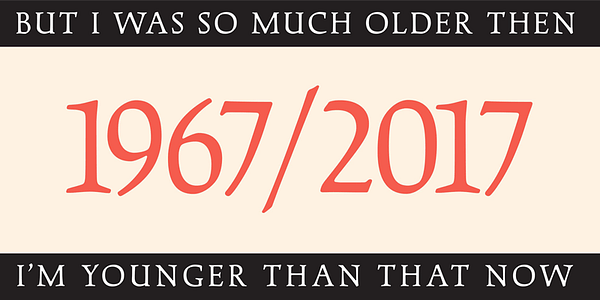 Card displaying Dair typeface in various styles