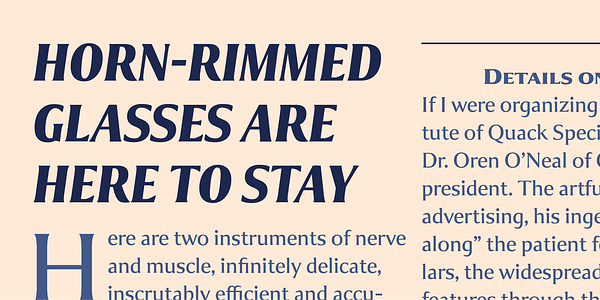 Card displaying Collier typeface in various styles