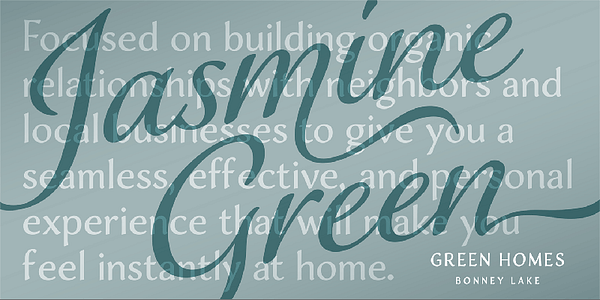 Card displaying Elaina typeface in various styles