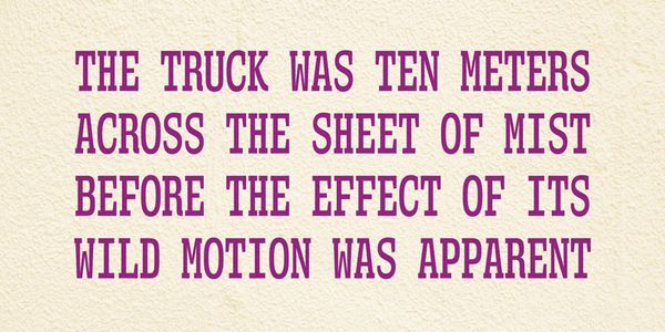 Card displaying Mitigate typeface in various styles