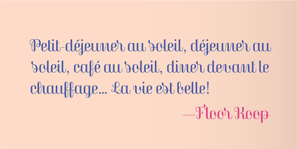 Card displaying Magasin typeface in various styles