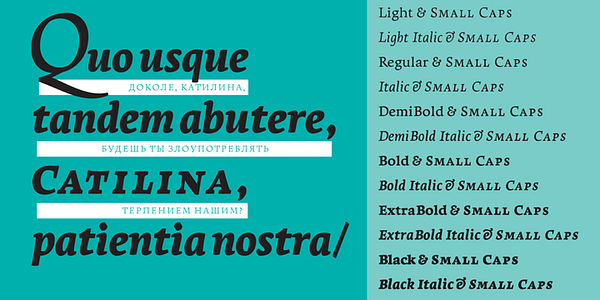 Card displaying Leksa typeface in various styles