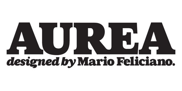 Card displaying Aurea Ultra typeface in various styles