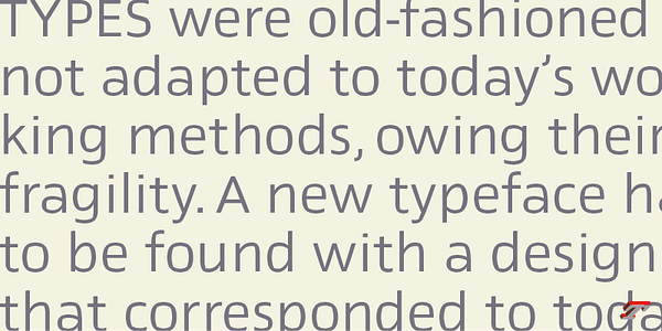 Card displaying Prosaic typeface in various styles