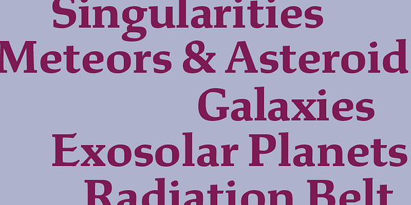Card displaying Study typeface in various styles