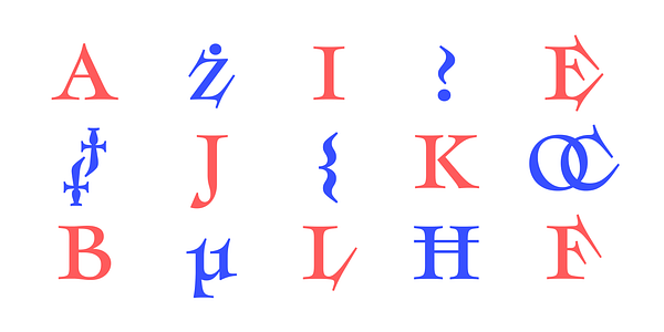 Card displaying Jazzier typeface in various styles