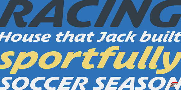 Card displaying Airco typeface in various styles