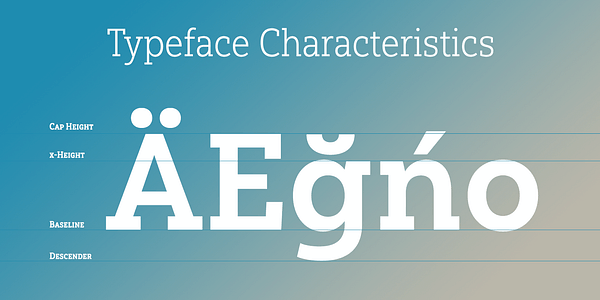 Card displaying Yorkten Slab typeface in various styles