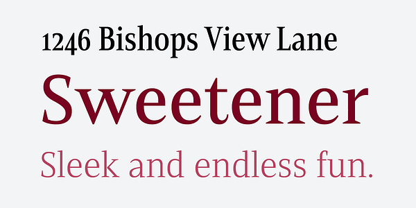 Card displaying Mandrel typeface in various styles