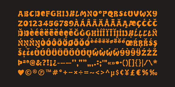 Card displaying Synthemesc typeface in various styles