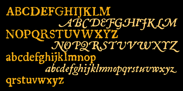 Card displaying P22 1722 Pro typeface in various styles