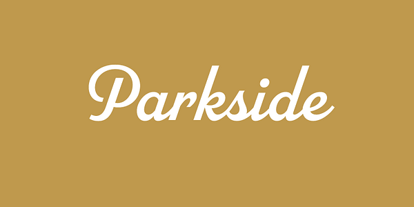 Card displaying Parkside typeface in various styles