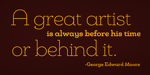 Card displaying Chennai Slab typeface in various styles