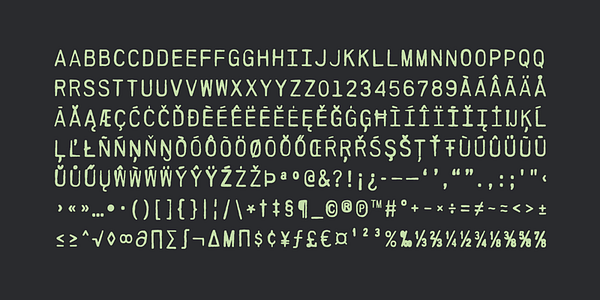 Card displaying Printf typeface in various styles