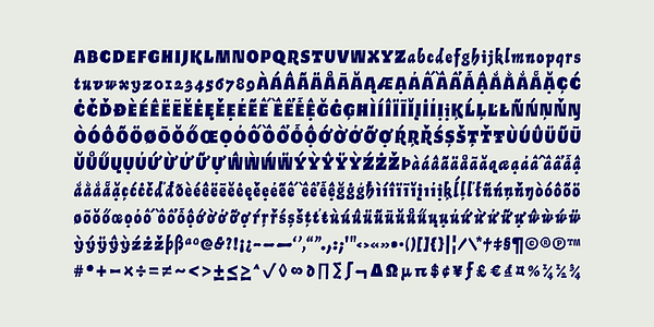 Card displaying Hit typeface in various styles