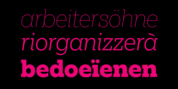 Card displaying Elizeth typeface in various styles