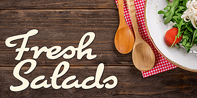 Card displaying Cuisine typeface in various styles