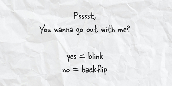 Card displaying Skippy Sharp typeface in various styles