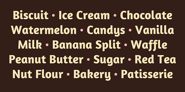 Card displaying Amaranth typeface in various styles
